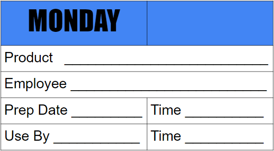 Food Rotation Label per roll