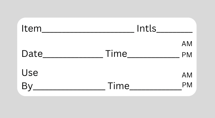 Food Rotation Label design 3